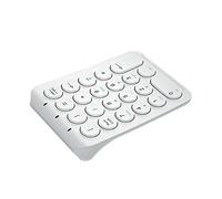 MARMODAY Wireless Number Pad Numeric keypad 22 Key Portable 2.4GHz Financial Accounting Rechargeable Number Keyboard for Laptop,Computer, Desktop, PC (White)