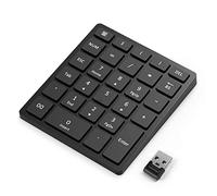 MARMODAY Wireless Number Pad USB Numeric keypad 28 Key Portable 2.4GHz Financial Accounting Rechargeable Number Keyboard for Laptop, Notebook, PC (Black)