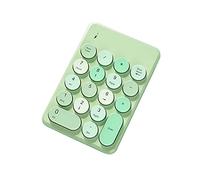 MARMODAY Wireless Numeric Keypad 18 Keys Slim Number pad with Mini USB Receiver Portable Financial Accounting Pad for Laptop/Notebook PC Computer (Green)