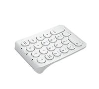 MARMODAY Wireless Numeric Keypad Mini 2.4G 22 Keys Number Pad Portable Financial Accounting Number Keyboard for Laptop Desktop, PC, Surface Pro,Notebook (White)
