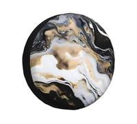 Mármol Negro Dorado Cubiertas De Las Ruedas Impermeable Funda Rueda Repuesto Durable Neumático Repuesto Cubierta Para Accesorios Todoterreno Autocaravana