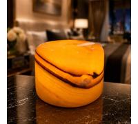 Marmor Marble Lamp Table Lamp Unique Stone Touch Lamp Pat Lamp Type-C 3 Way Bedside Lamp Ambient Light Bedroom Stands Night Light Decorative LED Warm Portable Lamp Rechargeable(Amber Jade)