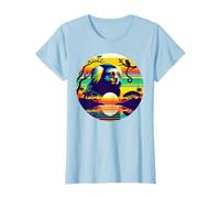 Marmoset Monkey Sunset Retro Style Safari Vintage 70s T-Shirt