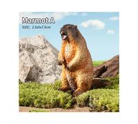 (Marmot A) Wild Animals Simulation Rodent Marmot Capybara Model Action Figure Figurine Collection Cute Kid Toy