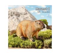 (Marmot C) Wild Animals Simulation Rodent Marmot Capybara Model Action Figure Figurine Collection Cute Kid Toy