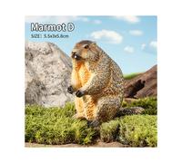 (Marmot D) Wild Animals Simulation Rodent Marmot Capybara Model Action Figure Figurine Collection Cute Kid Toy