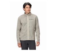 Marmot Men's Drop Line Jacket, Warm Fleece Jacket, Full Zip Jacket, Breathable, Wind Resistant Body Warmer, packable, ideal for hiking & ski layering, Birch Bark Heather, XL
