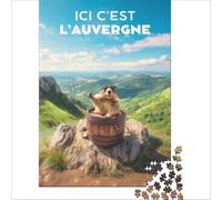 Marmot from Auvergne Puzzles for Adults 1000 Piece | fun gift for dad to enjoy in his spare time at the weekend as a relaxing break from work and daily stress38x26cm