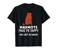 Marmot Lover Gift | Marmots Make Me Happy T-Shirt