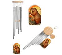 Marmot Marigold Patch Wind Chimes for Outside Memorial Tuned Outdoor Windchimes Large Garden Decor Wind Chime with Melodious Sound for Mom Dad Grandma Home Garden Patio Decor