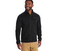 Marmot Men Drop Line Jacket, Warm Fleece Jacket, Full Zip Jacket, Breathable, Wind Resistant Body Warmer, Black, XXL