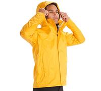Marmot Men PreCip Eco Jacket, Waterproof Jacket, Lightweight Hooded Rain Jacket, Windproof Raincoat, Breathable Windbreaker, Ideal for Running and Hiking, Solar, M