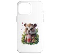 Marmot Men Woman Boba Tea Kawaii Bubble Tea Marmot Case for iPhone 16 Pro Max