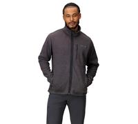 Marmot Men's Drop Line Jacket, Warm Fleece Jacket, Full Zip Jacket, Breathable, Wind Resistant Body Warmer, packable, Optimum for hiking & ski layering, Black Heather, S