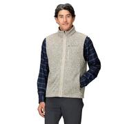 MARMOT Men's Drop Line Vest Fleece, Birch Bark Heather, L