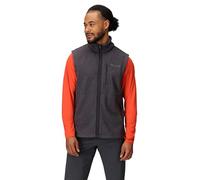 MARMOT Men's Drop Line Vest Fleece, Black Heather, L