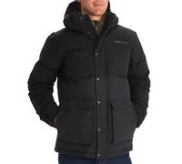 Marmot Men's Fordham Jacket, Warm Down Jacket, Insulated Hooded Winter Coat, Windproof Down Parka, Lightweight Packable Outdoor Jacket, Black, L