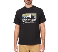 Marmot Men's MMW Gradient Short Sleeve Tee, Black, Large