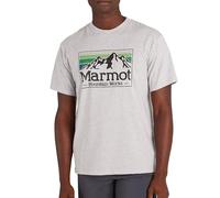 MARMOT Men's MMW Gradient Short Sleeve Tee, Light Grey Heather, Small