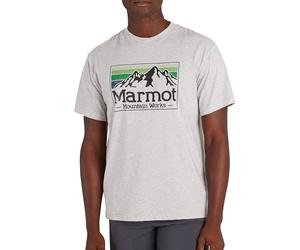 MARMOT Men's MMW Gradient Short Sleeve Tee, Light Grey Heather, Small