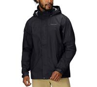 Marmot Men's PreCip Eco Jacket S25, Waterproof Jacket, Lightweight Hooded Rain Jacket, Windproof Raincoat, Breathable Windbreaker, Ideal for Running and Hiking, Black, S