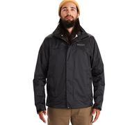 Marmot Men's PreCip Eco Jacket, Waterproof Jacket, Lightweight Hooded Rain Jacket, Windproof Raincoat, Breathable Windbreaker, Ideal for Running and Hiking, Black, L