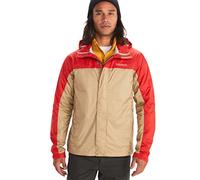 Marmot Men's Waterproof Jacket, Lightweight Hooded Rain Jacket, Windproof Raincoat, Breathable Windbreaker, Ideal for Running and Hiking, Shetland/Cairo, L