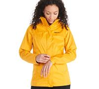 Marmot Women Wm's PreCip Eco Jacket, Waterproof Jacket, Lightweight Hooded Rain Jacket, Windproof Raincoat, Breathable Windbreaker, Ideal for Running and Hiking, Solar, M