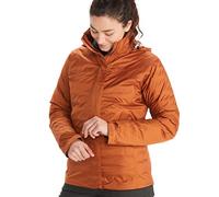 Marmot Women Wm's PreCip Eco Jacket, Waterproof Jacket, Lightweight Hooded Rain Jacket, Windproof Raincoat, Breathable Windbreaker, Ideal for Running and Hiking, Copper, XL