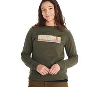 Marmot Women's Montane Crew Sweatshirt - Screen Printed Graphic on Warm, Breathable, Eco-Friendly Cotton/Poly Blend, Nori, S