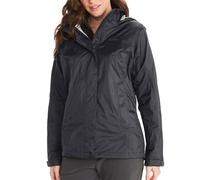 Marmot Women's PreCip Eco Jacket, Waterproof Jacket, Lightweight Hooded Rain Jacket, Windproof Raincoat, Breathable Windbreaker, Ideal for Running and Hiking, Black, S