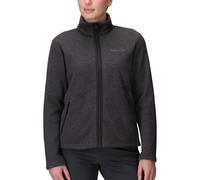 Marmot Women's Drop Line Jacket, Warm Fleece Jacket, Full Zip Jacket, Breathable, Wind Resistant Body Warmer, packable, ideal for hiking & ski layering, Black Heather, XS