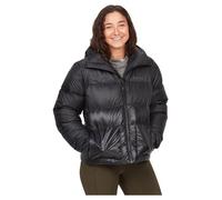 Marmot Women's Wm's Guides Down Hoody, Lightweight down jacket, warm winter puffy, water-repellent quilted coat, windproof functional jacket, packable outdoor jacket with hood, Black, L