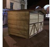 marne large wooden garden market chalet in natural