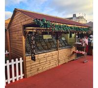 marne outdoor 4m x 2m wooden market chalet in natural