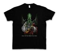 MARNEL Hail Cthulhu T-Shirt Wars Horror Arkham H. P. Miskatonic Lovecraft Dunwich Black XL
