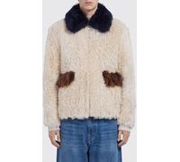 MARNI Bicolor Abstract Pattern Short Shearling Coat - Size: 50 - male