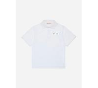 MARNI Kids Logo Polo Shirt in White - White - 10 Yrs