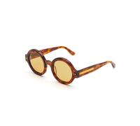 Marni Unisex Marni VQA Nakagin Tower Blonde Havana Sunglasses Acetate Havana Brown Round Normal