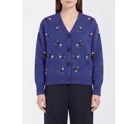 MARNI Virgin Wool and Cashmere Cardigan with Floral Embroidery - Size: 38 - female