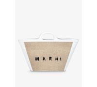 Marni Womens Sand Storm/ White Tropicalia Small Cotton-blend Basket Bag 27x21x40cm