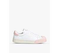 Marni Womens White/light Pink Dada Bumper Toe-cap Leather Trainers Eur 40 / 7 Uk Women