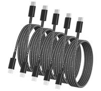 Marnovest 5PCS USB C to USB C Charger Cable, 60W Nylon Braided Fast Charging Cable