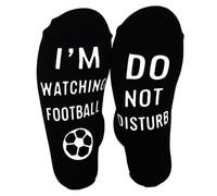 Marnovest Funny Socks, 'Do Not Disturb I'm Watching Football' Stitche, Unique Birthday Gifts for Men, Women and Teens