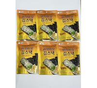 Marochip Korean Crispy Seaweed Snack Not Fried, Roasted 4 Times Two Layers of Seaweed with Toppings, Premium Seaweed Snack (20g/pack) Available in 6 Flavours (Multi Pack 6 Cheese)