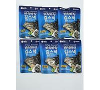 Marochip Korean Crispy Seaweed Snack Not Fried, Roasted 4 Times Two Layers of Seaweed with Toppings, Premium Seaweed Snack (20g/pack) Available in 6 Flavours (Multi Pack 6 Anchovy)