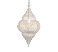 Marokkanisch Hängelampe Pendant Ceiling Light Metal White 40 cm E27