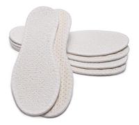 Marol 3 Pairs Barefoot Soles, 100% Cotton Terry Towelling with Latex Cushioning, Insoles for Combating Unpleasant Odours and Bacteria, Size 36-47 (UK 4-12)