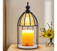 Maromamix Candle Warmer Lamp with Timer & Dimmer - Vintage Electric Wax Melter for Scented Jar Candles, Aroma Night Light and Home Decor Gift for Women, Housewarming, Birthday, Christmas(Black)