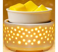 Maromamix Ceramic Wax Melt Burners-Electric Candle Wax Melt Warmer for Scented Cubes PTC Heating Fragrance Oil Burner Wax Melter Warmer Home Decor & Gift for Women